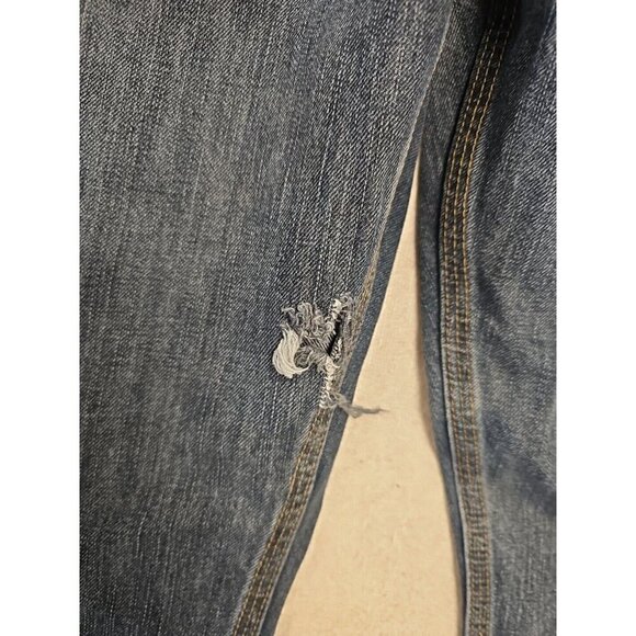 Carhartt Mens Relaxed Fit Work Jeans 100% Cotton Denim Jeans 38x32 (30) Distress - Picture 4 of 6